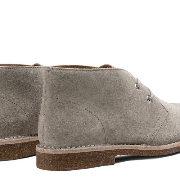 Bashwood Handmade White Suede Leather Chukka Boots For Men